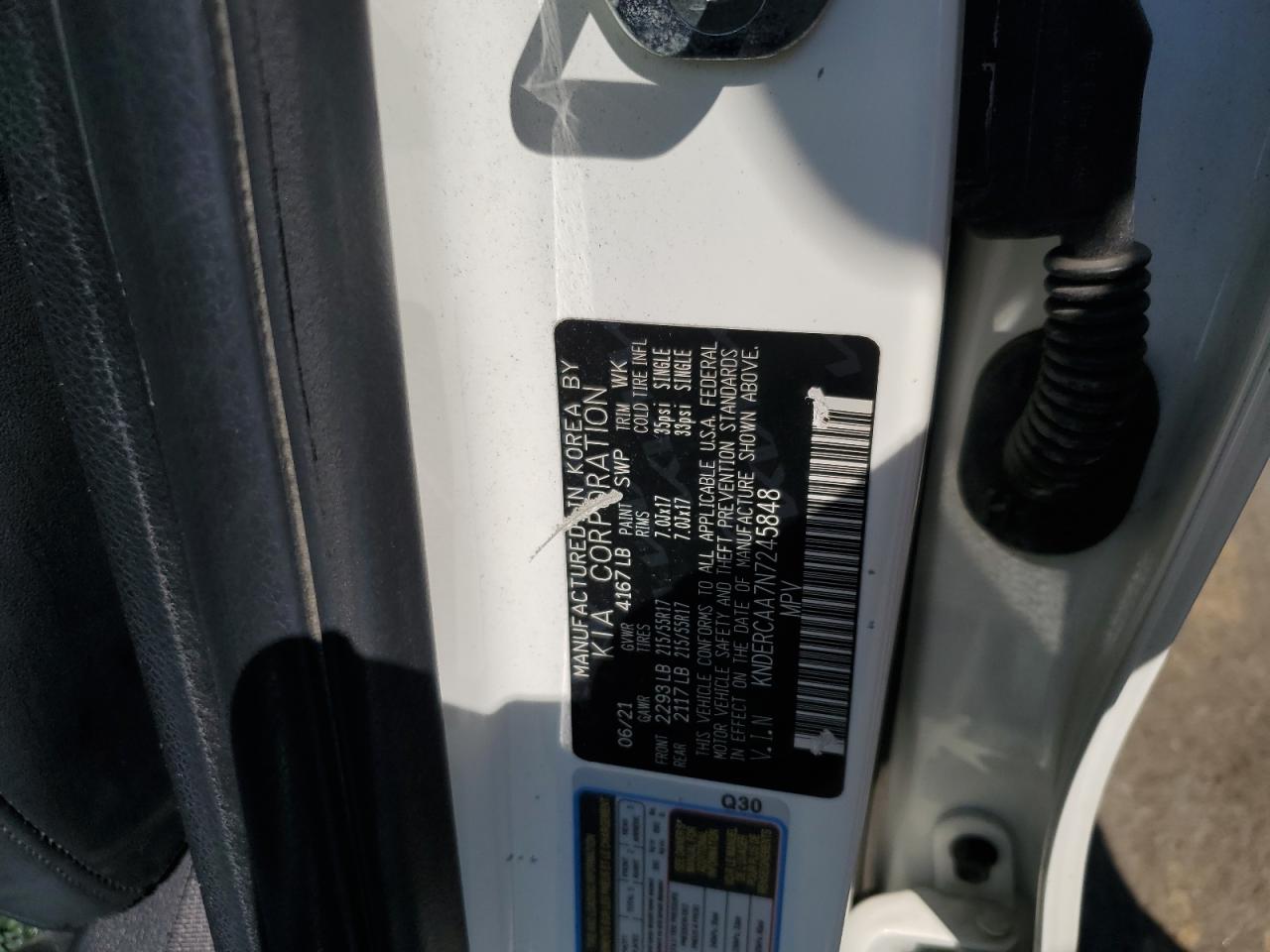 2022 Kia Seltos Ex VIN: KNDERCAA7N7245848 Lot: 80493485