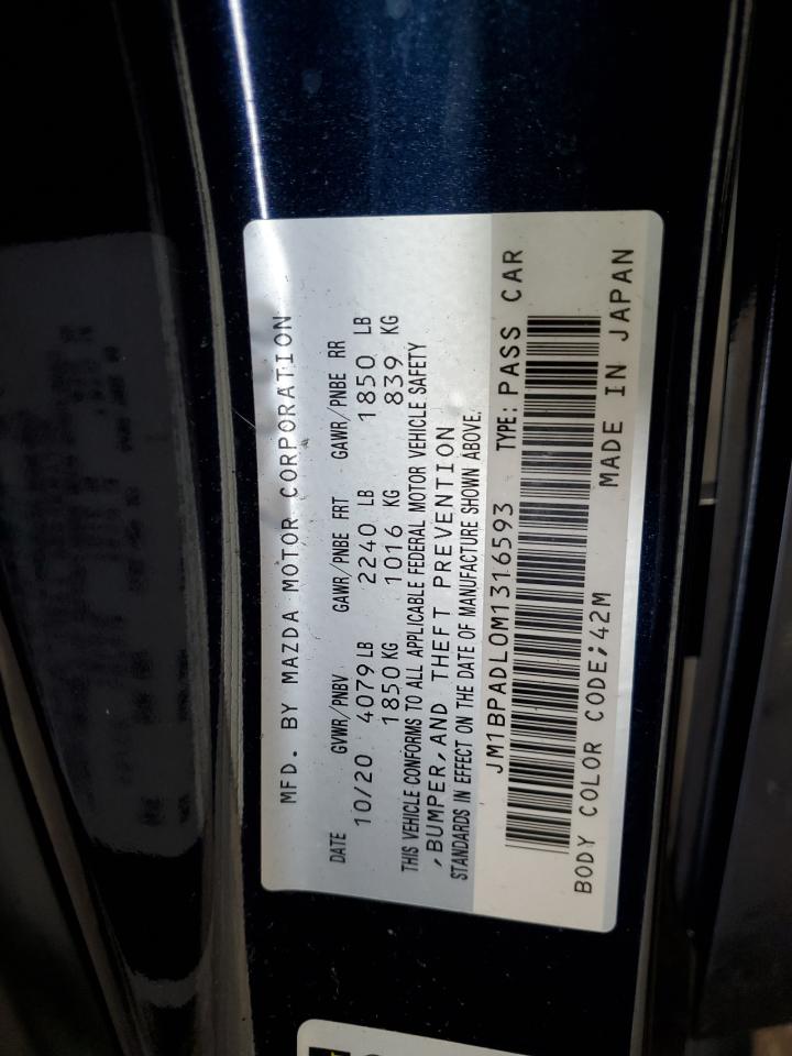 2021 Mazda 3 Premium VIN: JM1BPADL0M1316593 Lot: 84611185