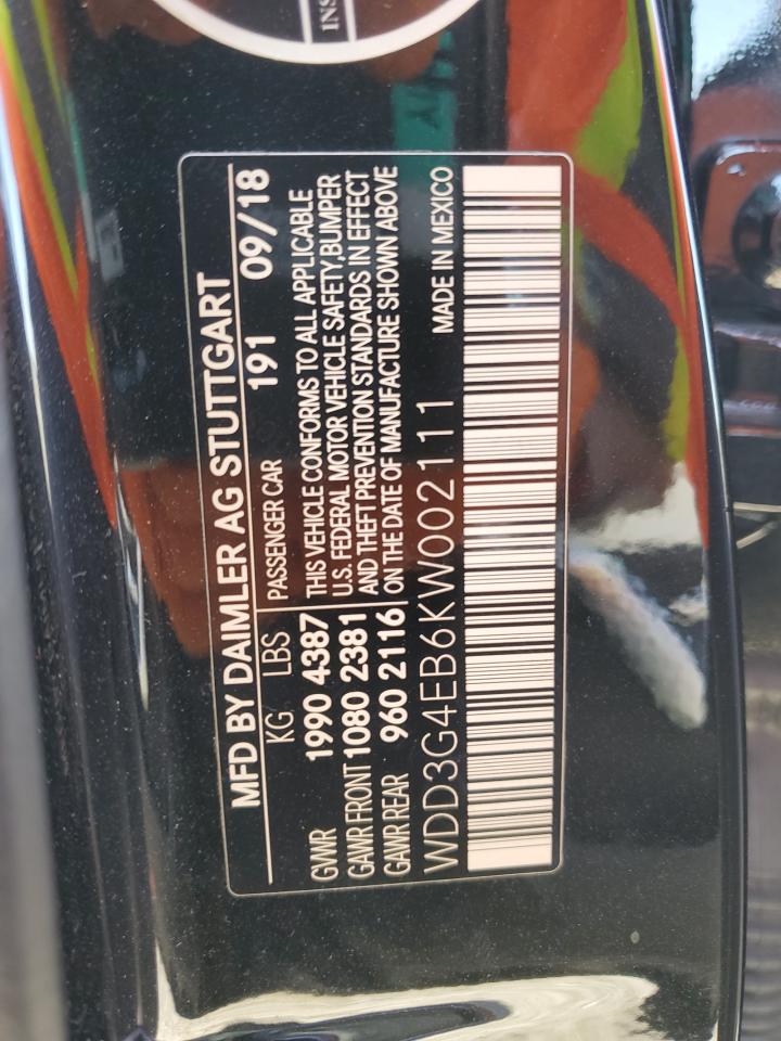 2019 Mercedes-Benz A 220 VIN: WDD3G4EB6KW002111 Lot: 71308665