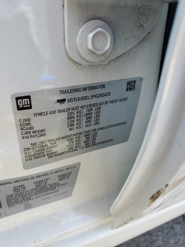 2023 GMC Sierra K1500 Denali VIN: 3GTUUGEL1PG283435 Lot: 80835905