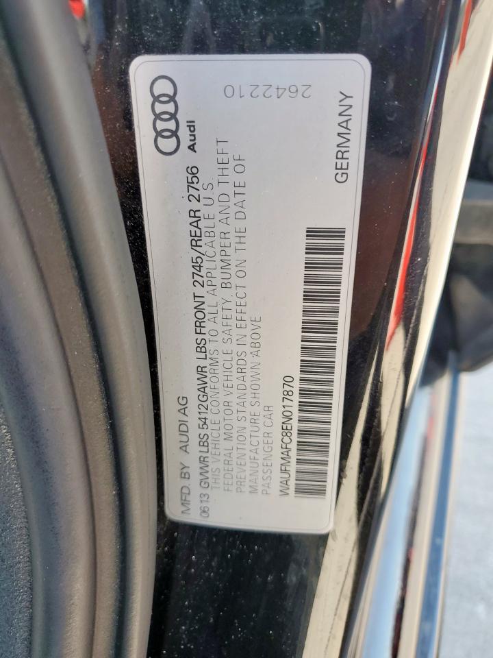 2014 Audi A6 Premium Plus VIN: WAUFMAFC8EN017870 Lot: 84538725