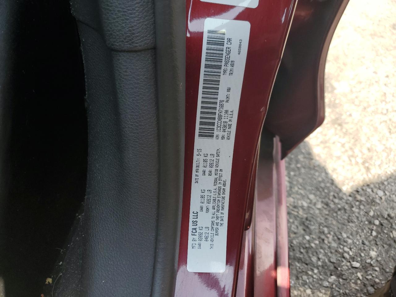 2015 Chrysler 200 Limited VIN: 1C3CCCAB8FN716876 Lot: 80555135