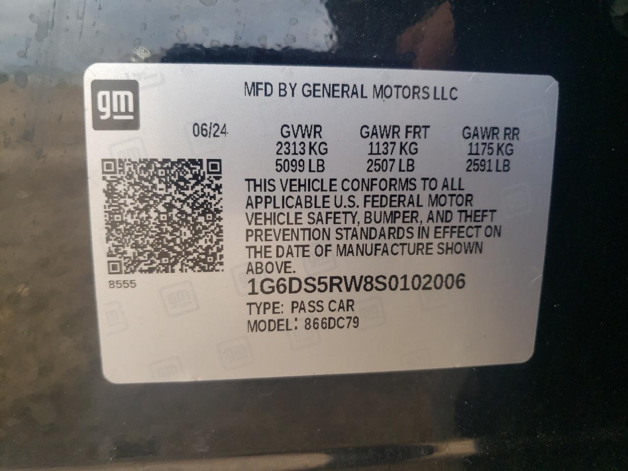 2025 Cadillac Ct5 Premium Luxury VIN: 1G6DS5RW8S0102006 Lot: 81751655