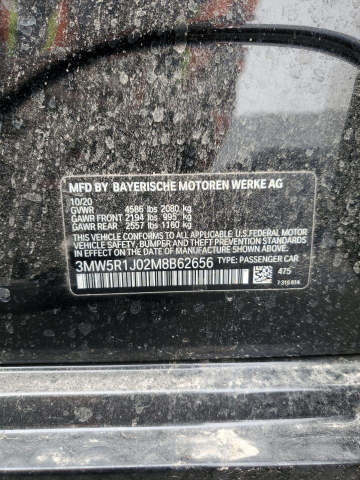 2021 BMW 330I VIN: 3MW5R1J02M8B62656 Lot: 71058085