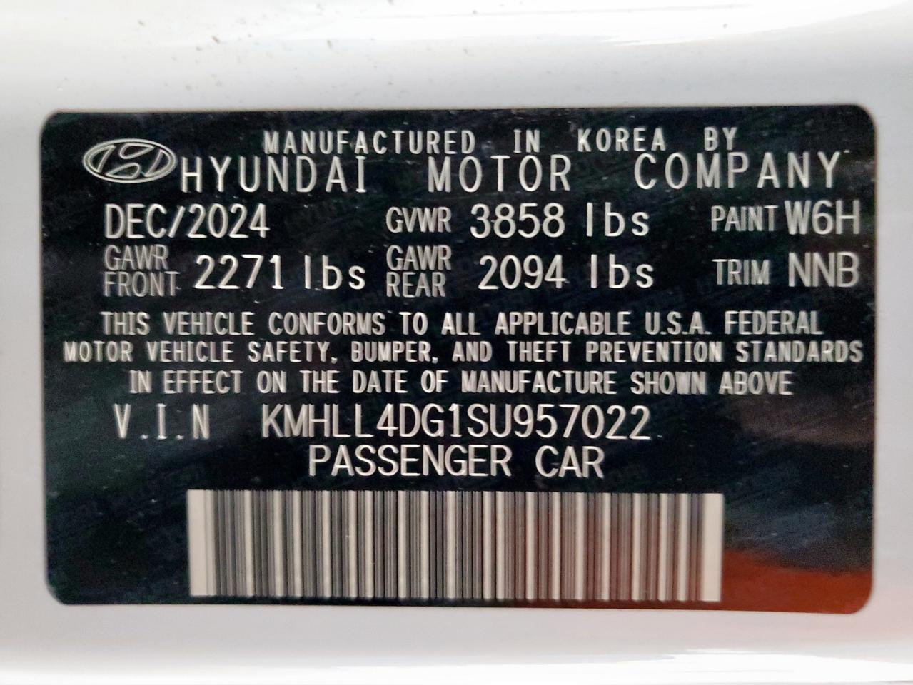 2025 Hyundai Elantra Se VIN: KMHLL4DG1SU957022 Lot: 81779075