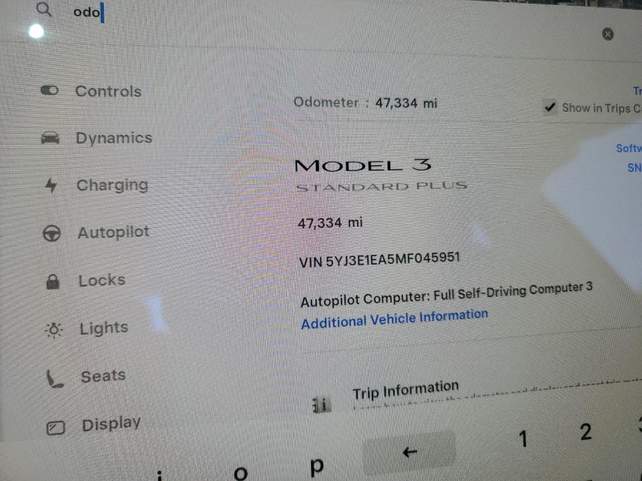 2021 Tesla Model 3 VIN: 5YJ3E1EA5MF045951 Lot: 69593805