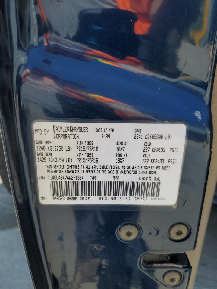 2004 Jeep Liberty Sport VIN: 1J4GL48K74W271654 Lot: 71151785