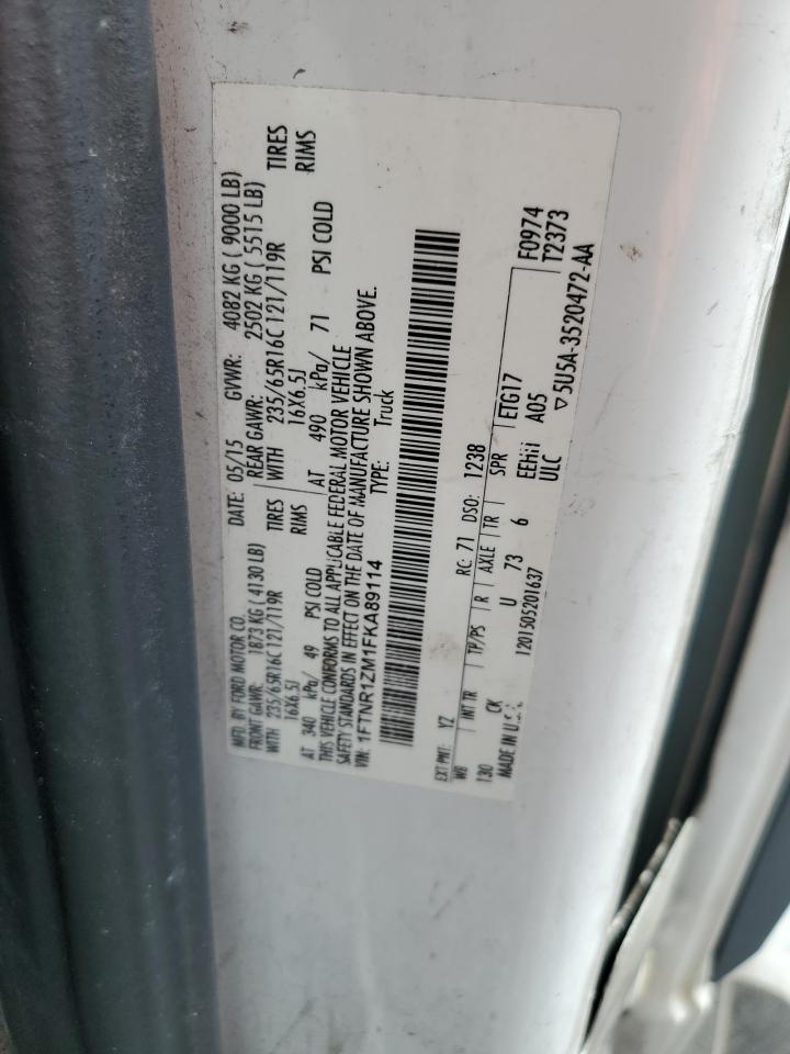 2015 Ford Transit T-250 VIN: 1FTNR1ZM1FKA89114 Lot: 80636985