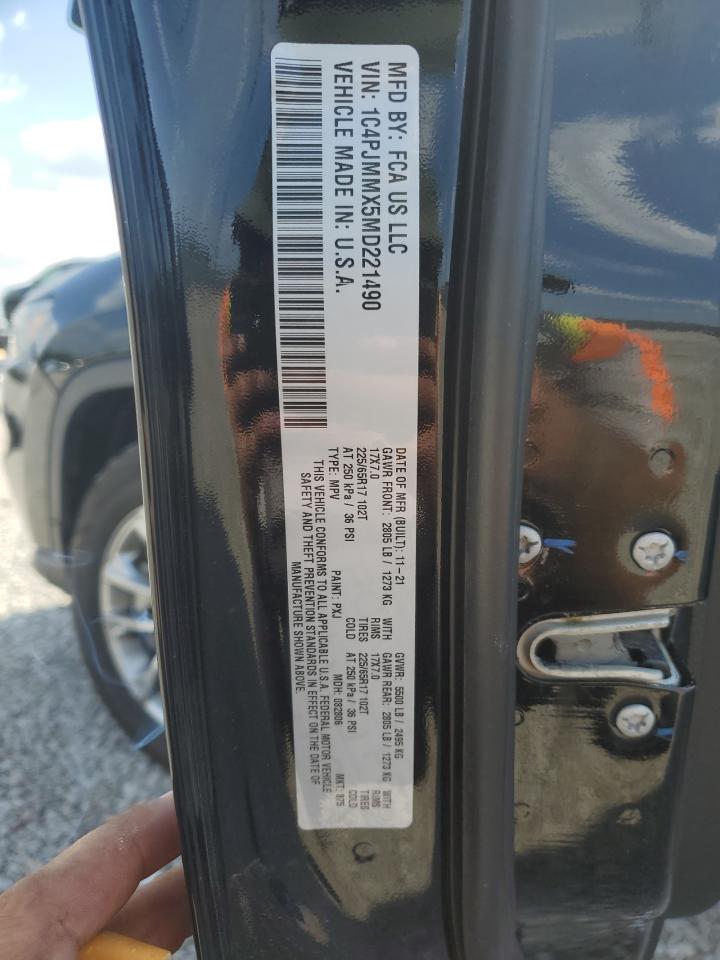 2021 Jeep Cherokee Latitude Lux VIN: 1C4PJMMX5MD221490 Lot: 83997055