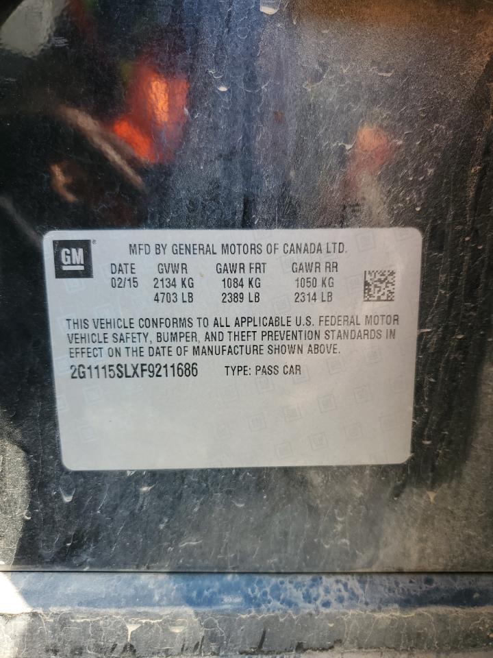 2015 Chevrolet Impala Lt VIN: 2G1115SLXF9211686 Lot: 80792475