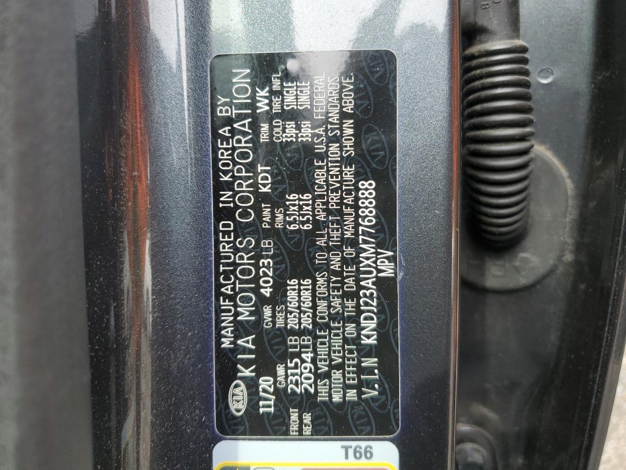 2021 Kia Soul Lx VIN: KNDJ23AUXM7768888 Lot: 84602185