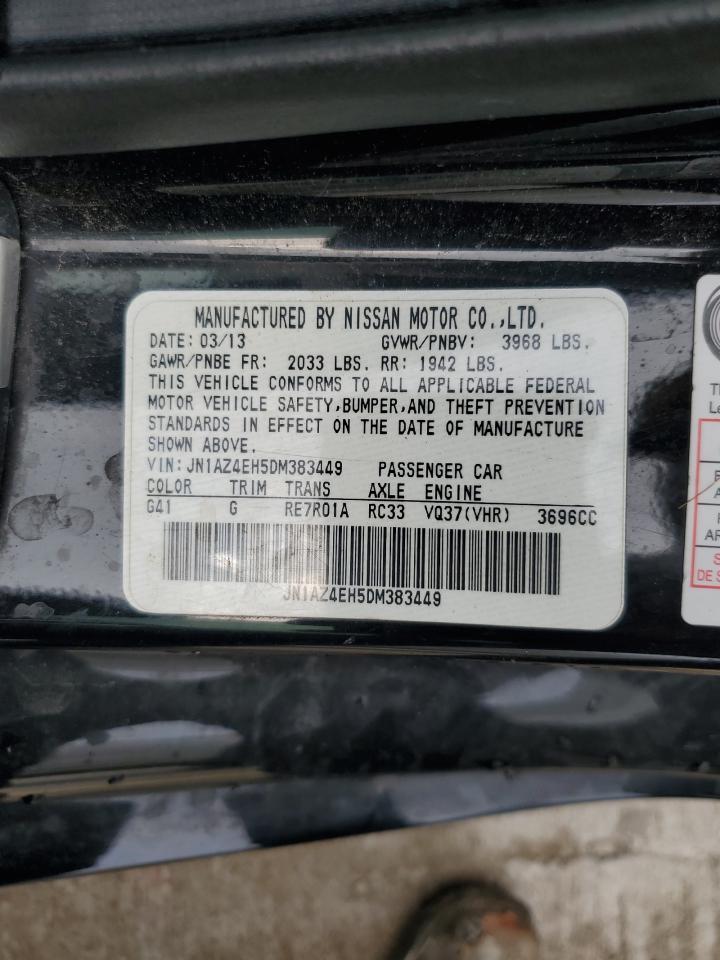 2013 Nissan 370Z Base VIN: JN1AZ4EH5DM383449 Lot: 81496905