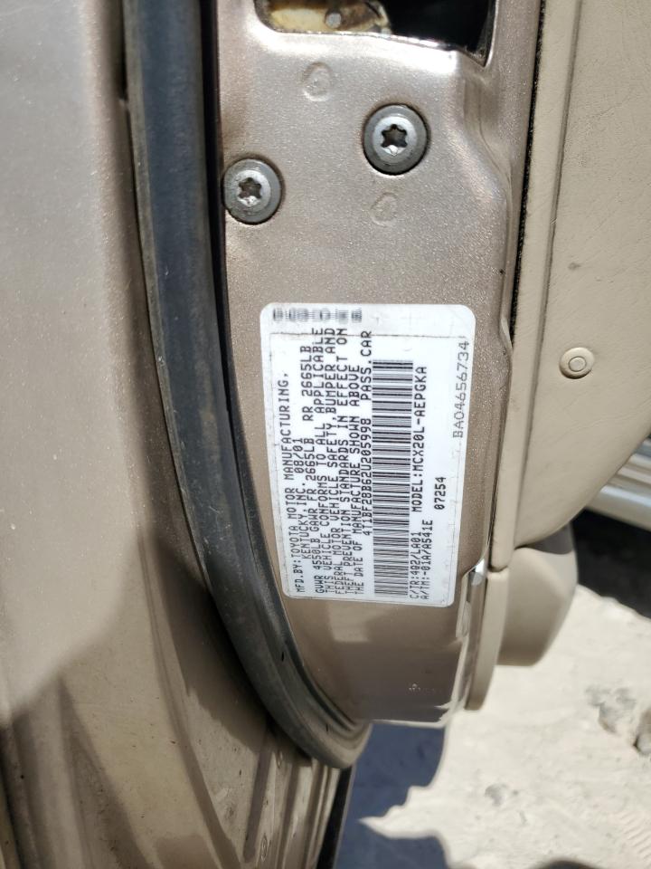 2002 Toyota Avalon Xl VIN: 4T1BF28B62U205998 Lot: 80885495