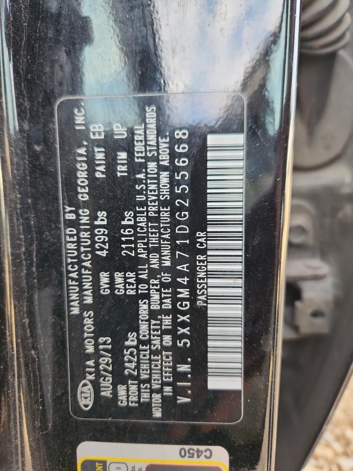 2013 Kia Optima Lx VIN: 5XXGM4A71DG255668 Lot: 72081735