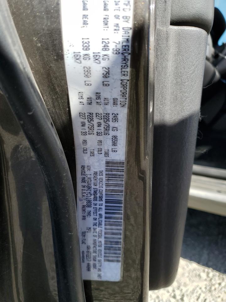 2000 Jeep Grand Cherokee Laredo VIN: 1J4GW48N1YC110838 Lot: 82105115