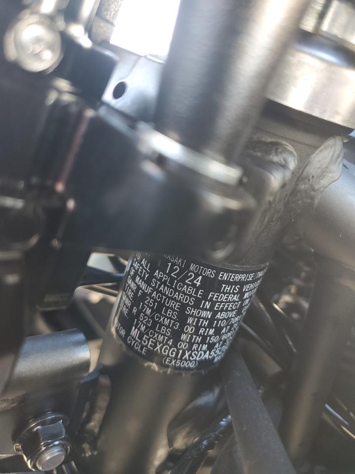 2025 Kawasaki Ex500 VIN: ML5EXGG1XSDA55282 Lot: 80885095