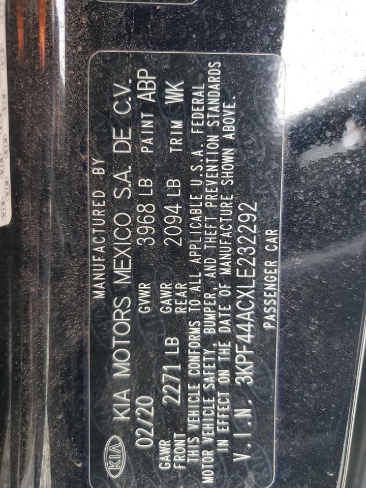 2020 Kia Forte Gt VIN: 3KPF44ACXLE232292 Lot: 80705735