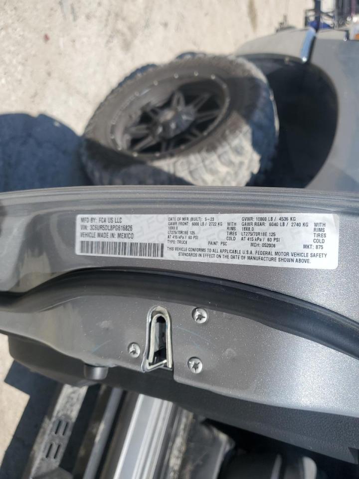 2023 Ram 2500 Big Horn VIN: 3C6UR5DL8PG616826 Lot: 69975155