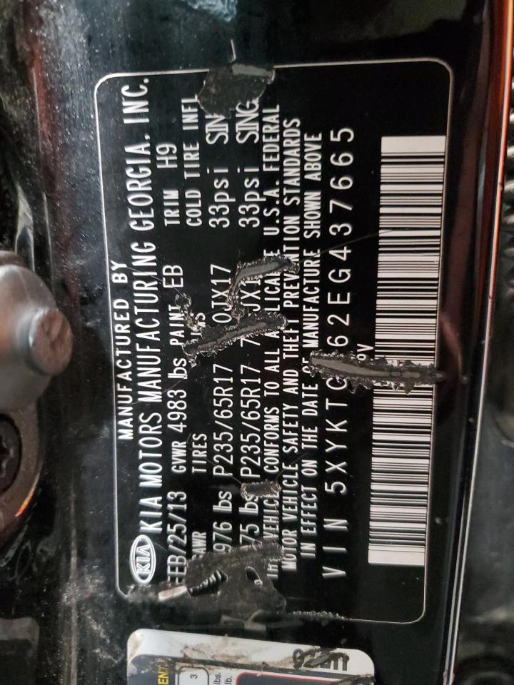 2014 Kia Sorento Lx VIN: 5XYKTCA62EG437665 Lot: 82126955