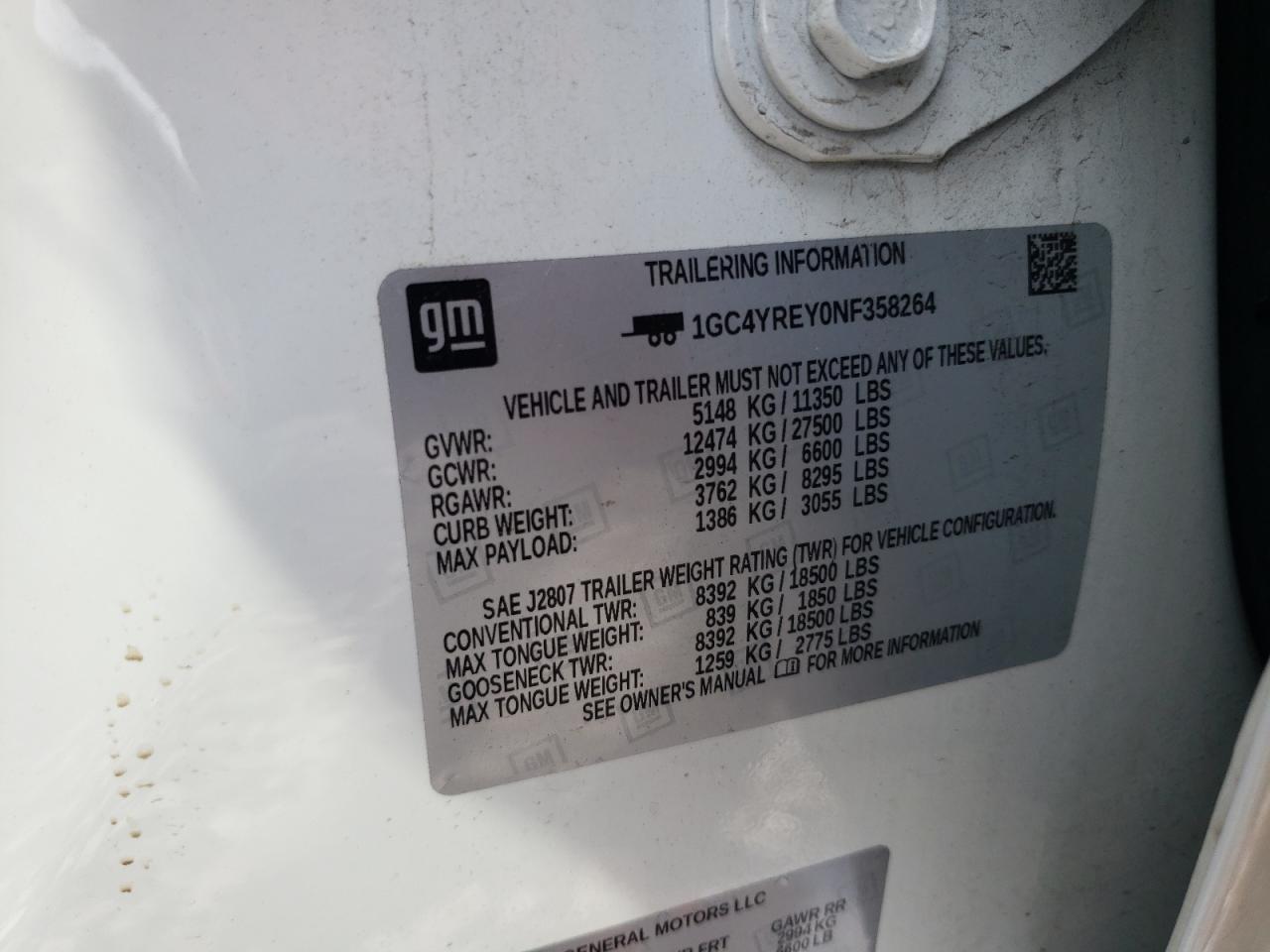 2022 Chevrolet Silverado K2500 High Country VIN: 1GC4YREY0NF358264 Lot: 71879185