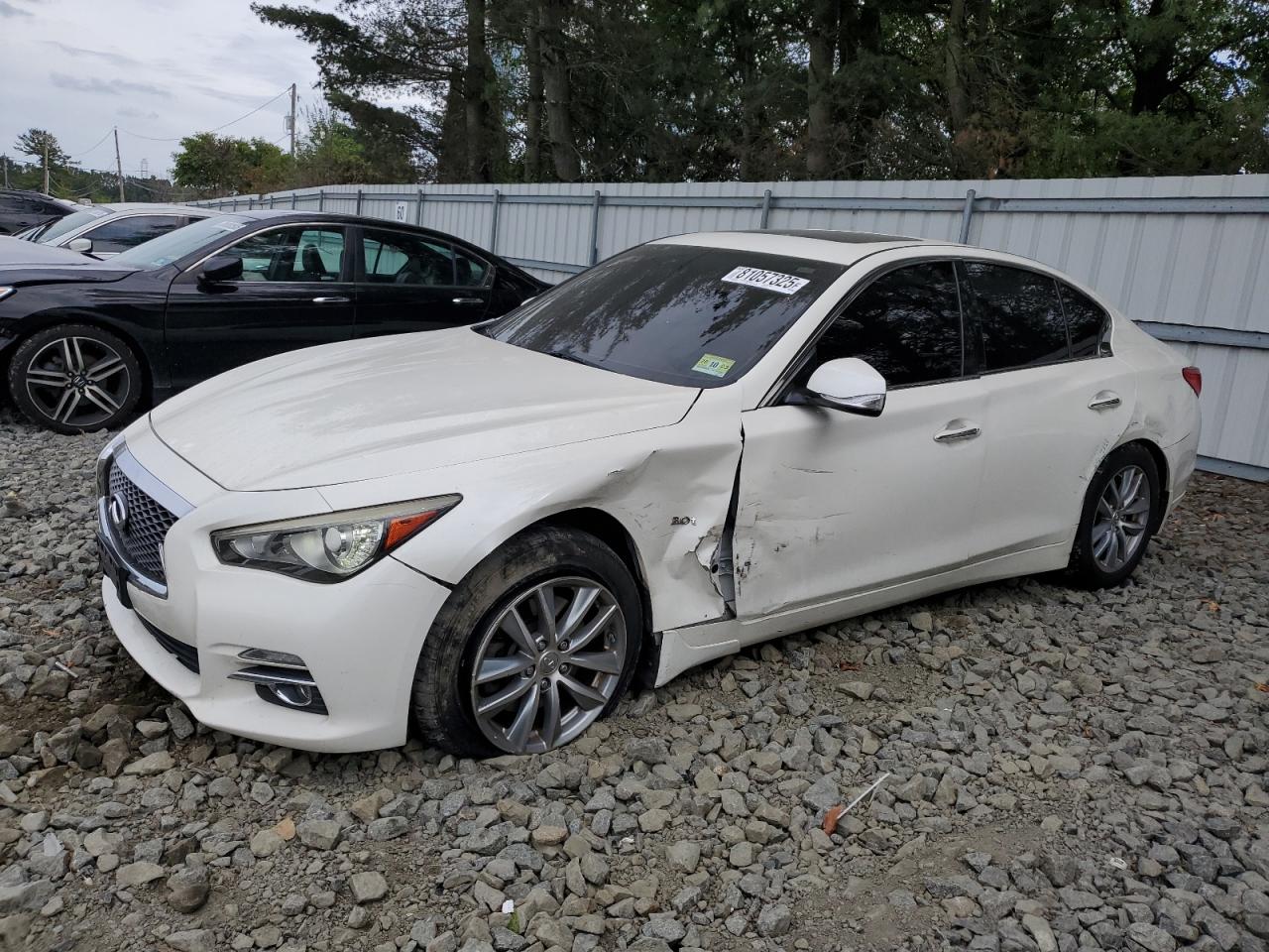 2016 Infiniti Q50 Premium white sedan gasoline JN1EV7AR1GM341135 photo #1