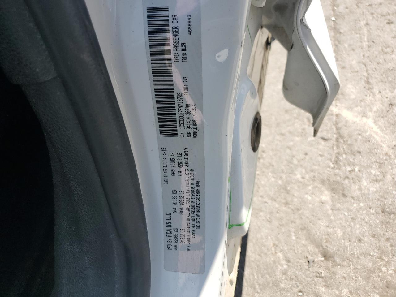 2015 Chrysler 200 C VIN: 1C3CCCCB7FN710709 Lot: 80396075