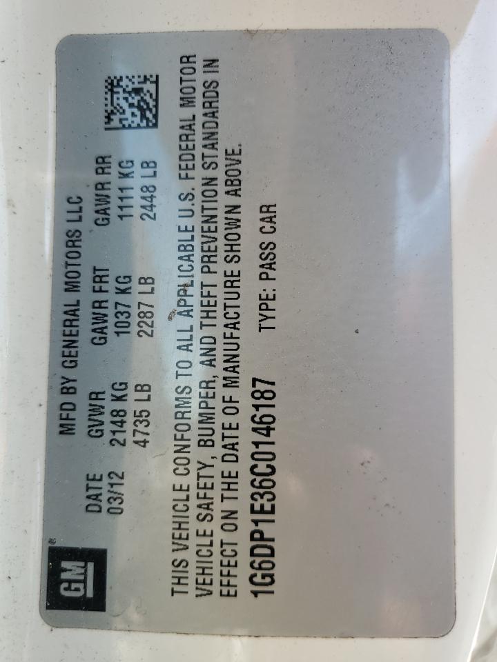 2012 Cadillac Cts Premium Collection VIN: 1G6DP1E36C0146187 Lot: 71823515