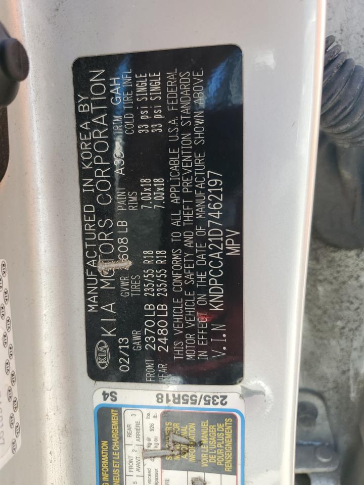 2013 Kia Sportage Ex VIN: KNDPCCA21D7462197 Lot: 81117005