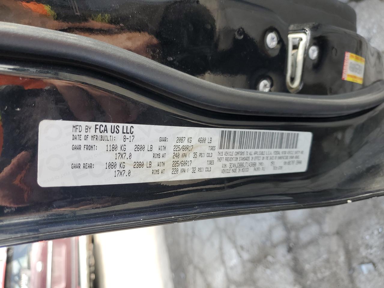 2018 Jeep Compass Latitude VIN: 3C4NJDBB6JT143080 Lot: 81753445