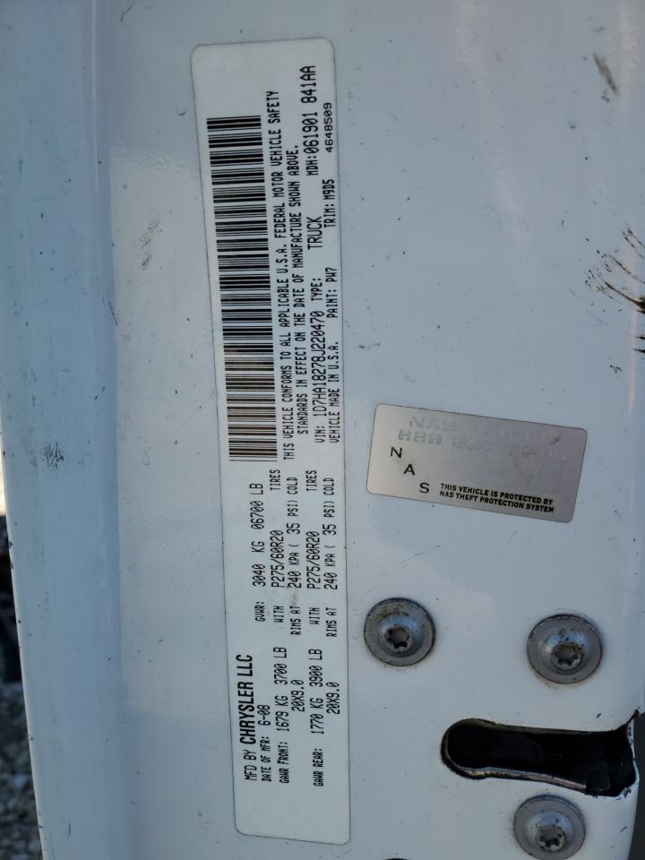 2008 Dodge Ram 1500 St VIN: 1D7HA18278J220470 Lot: 81458215