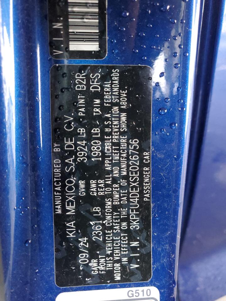 2025 Kia K4 Ex VIN: 3KPFU4DEXSE026756 Lot: 80732185