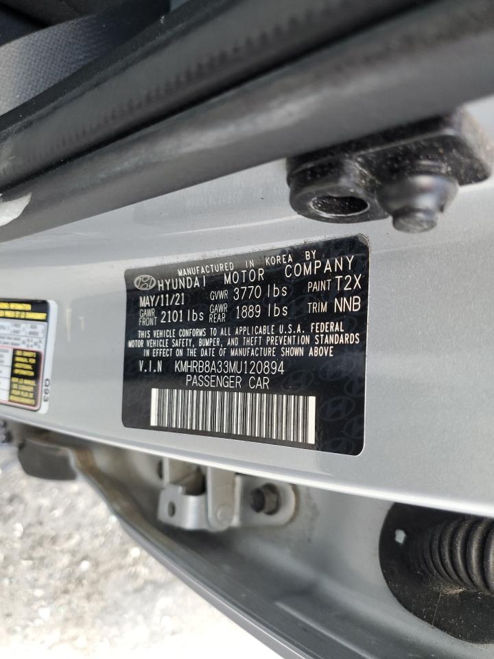 2021 Hyundai Venue Se VIN: KMHRB8A33MU120894 Lot: 81680705