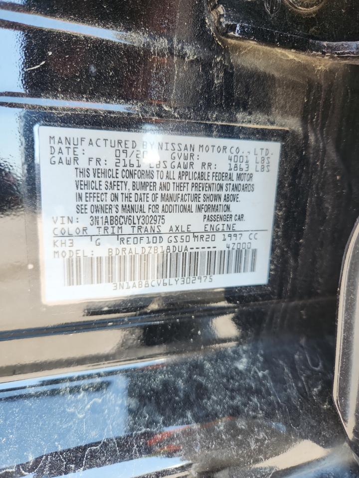 2020 Nissan Sentra Sv VIN: 3N1AB8CV6LY302975 Lot: 80213055