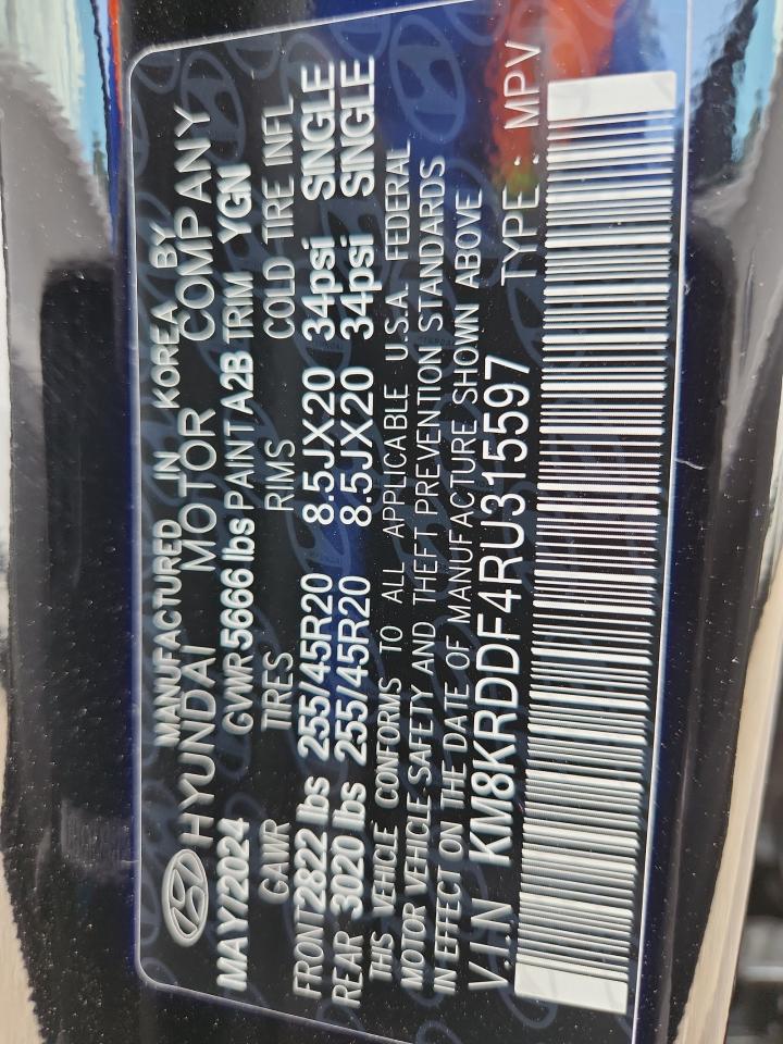 2024 Hyundai Ioniq 5 Limited VIN: KM8KRDDF4RU315597 Lot: 81595135