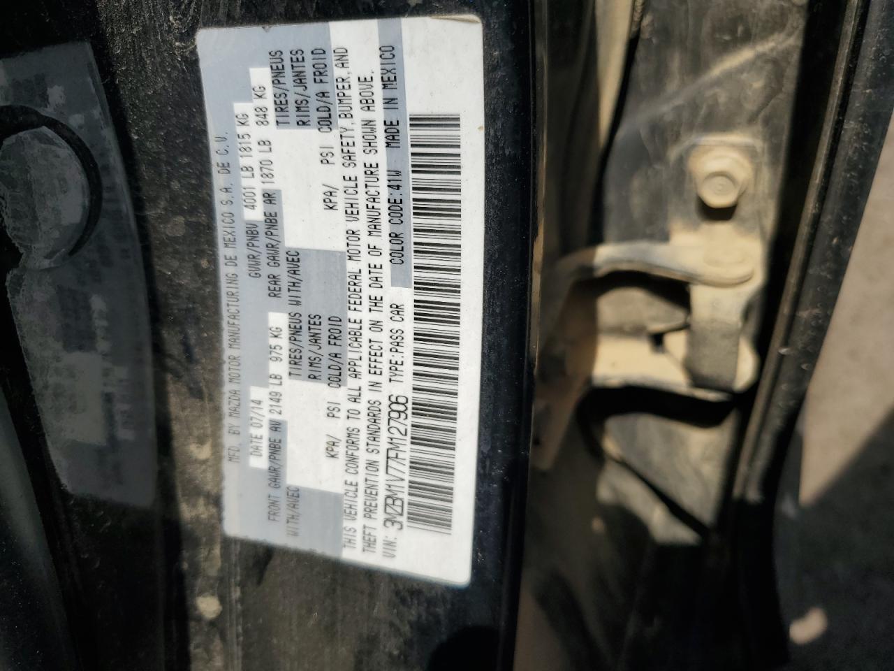 2015 Mazda 3 Touring VIN: 3MZBM1V77FM127906 Lot: 71127855