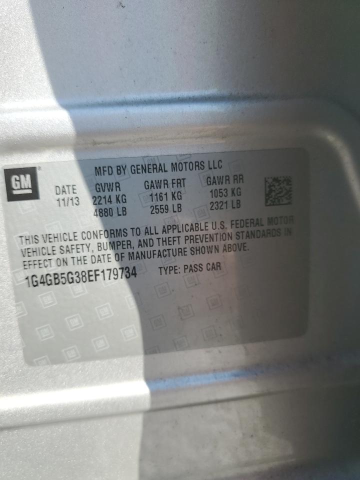 2014 Buick Lacrosse VIN: 1G4GB5G38EF179734 Lot: 80144145