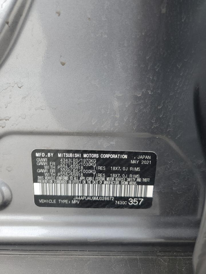 2021 Mitsubishi Outlander Sport Es VIN: JA4APUAU9MU028672 Lot: 82022615