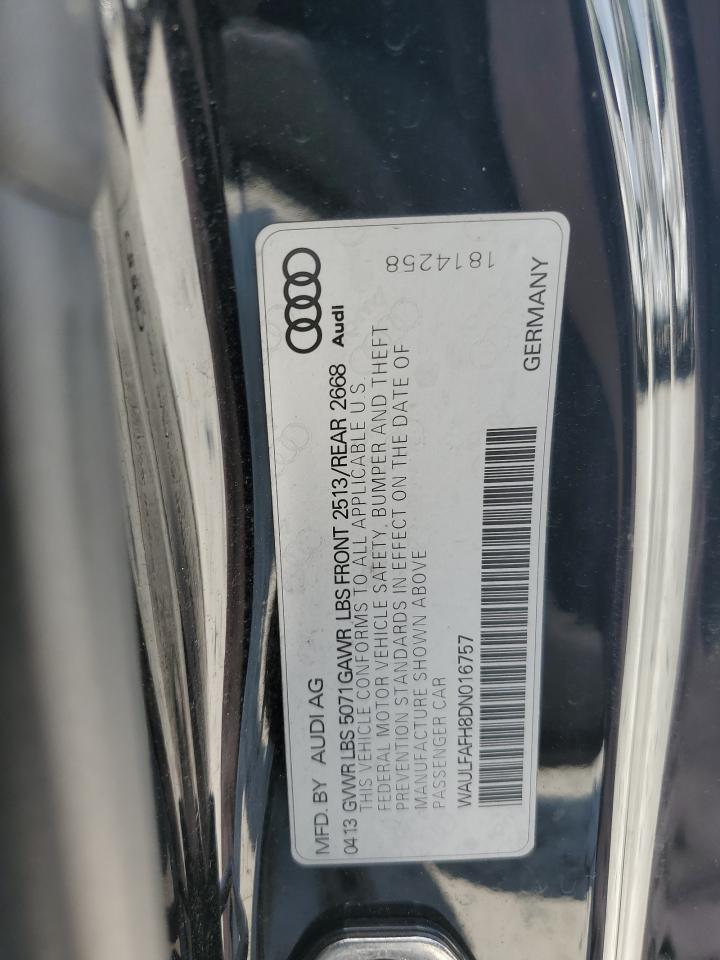 2013 Audi A5 Premium Plus VIN: WAULFAFH8DN016757 Lot: 71613235