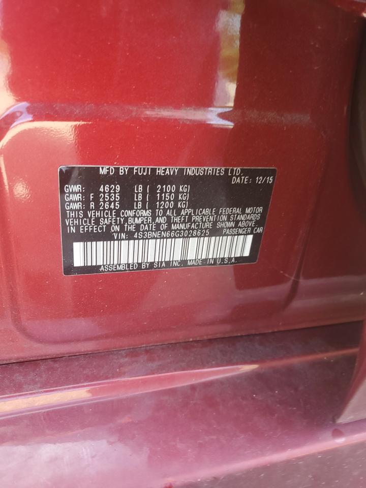 2016 Subaru Legacy 3.6R Limited VIN: 4S3BNEN66G3028625 Lot: 81390435