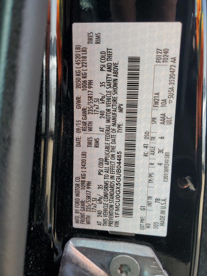 2016 Ford Escape Se VIN: 1FMCU0GX5GUB04485 Lot: 80557115