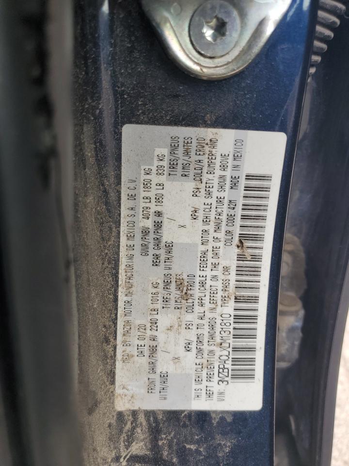 2020 Mazda 3 Select VIN: 3MZBPACLXLM131810 Lot: 80108265