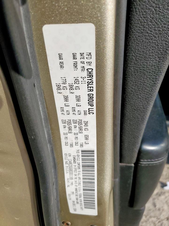 2011 Dodge Durango VIN: 1D4RE2GG6BC651189 Lot: 81106615