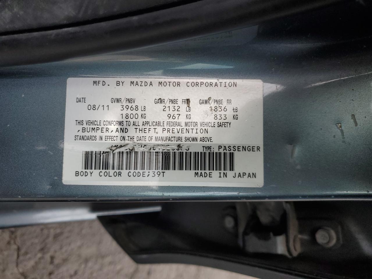 2012 Mazda 3 I VIN: JM1BL1UG4C1526868 Lot: 80686235