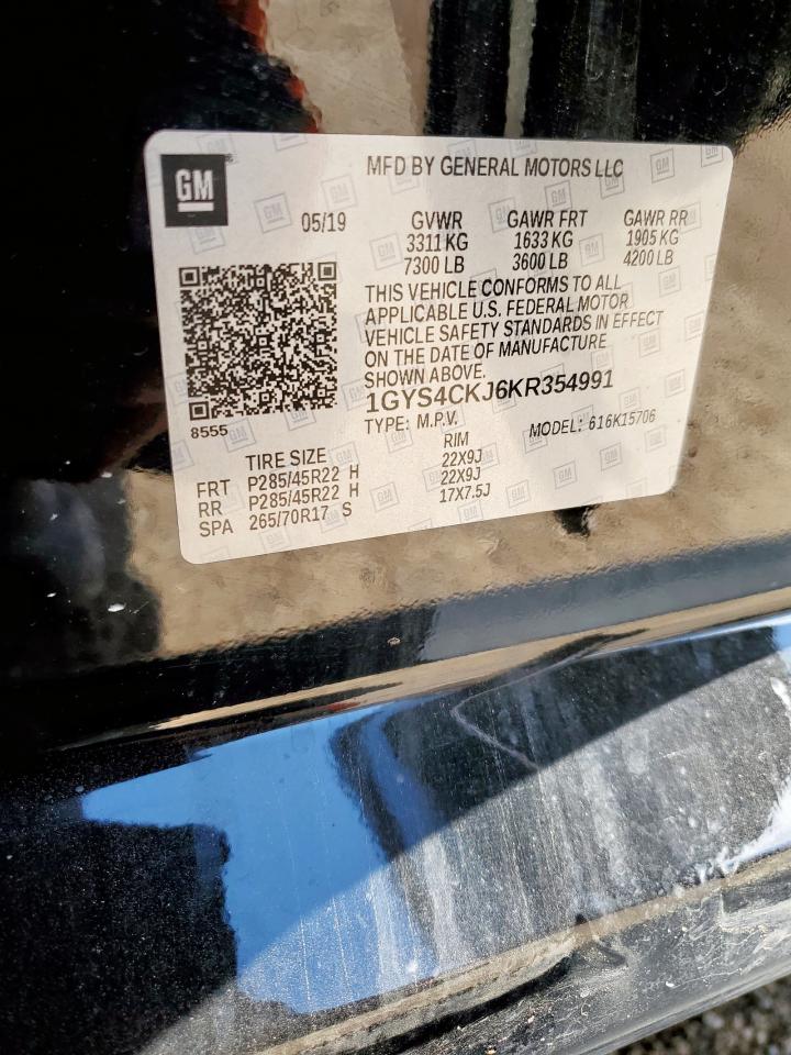 2019 Cadillac Escalade Premium Luxury VIN: 1GYS4CKJ6KR354991 Lot: 71921625