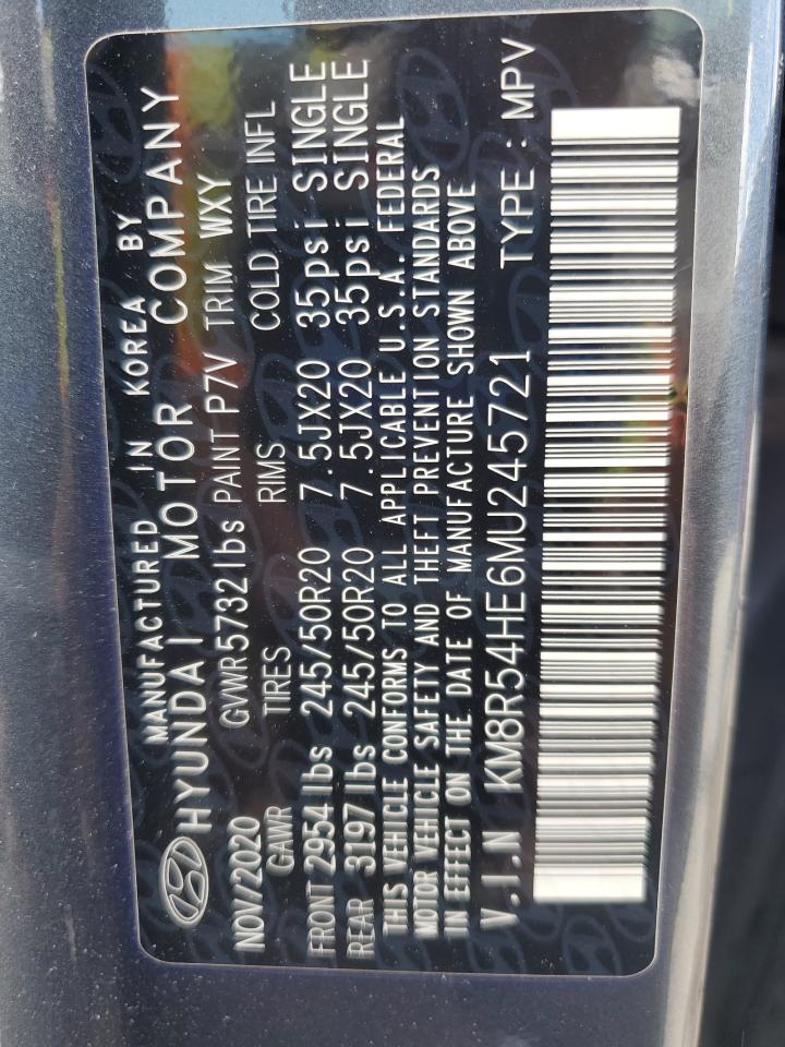 2021 Hyundai Palisade Limited VIN: KM8R54HE6MU245721 Lot: 81296845