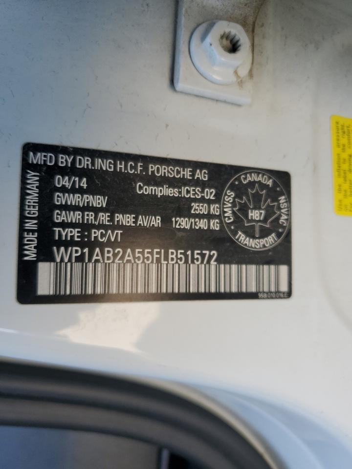 2015 Porsche Macan S VIN: WP1AB2A55FLB51572 Lot: 81664945