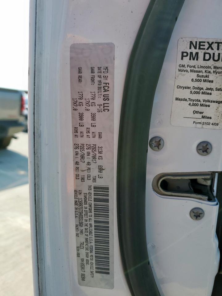 2017 Ram 1500 Slt VIN: 1C6RR7GT5HS551960 Lot: 71251325