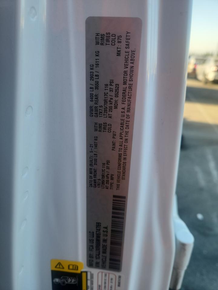 2021 Jeep Wrangler Unlimited Rubicon 4Xe VIN: 1C4JJXR66MW674769 Lot: 71253635