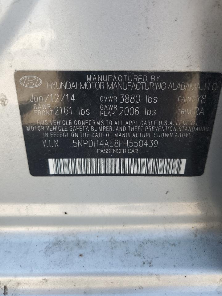 2015 Hyundai Elantra Se VIN: 5NPDH4AE8FH550439 Lot: 81302595