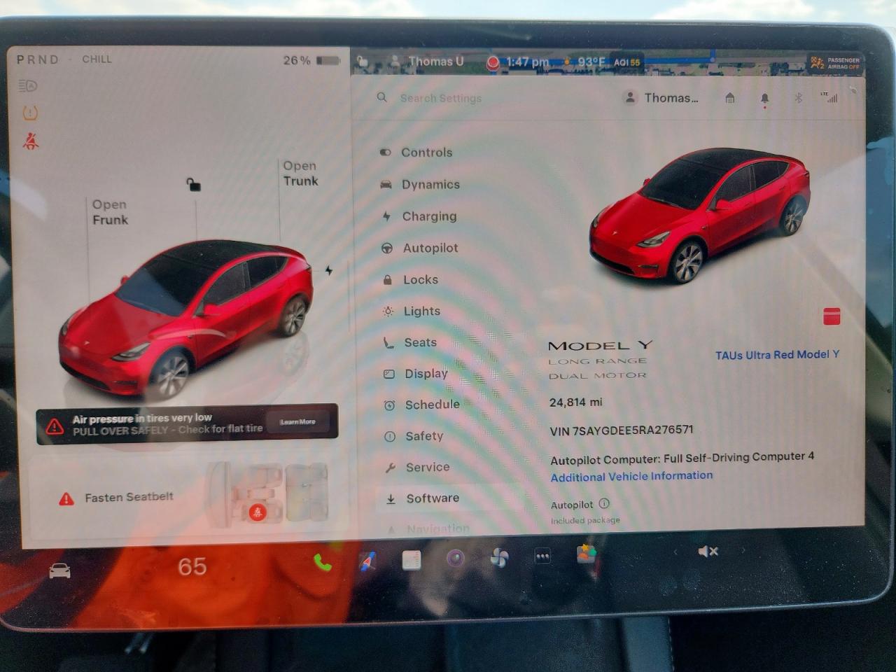 2024 Tesla Model Y VIN: 7SAYGDEE5RA276571 Lot: 84998805